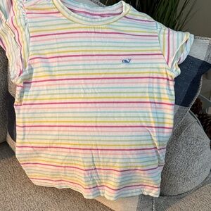 Girl’s Vineyard Vines Multicolor Striped Kids Tee